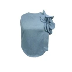 Kiko Denim Top In Denim - Blue