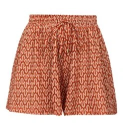 Knitted Summer Trousers In Orange