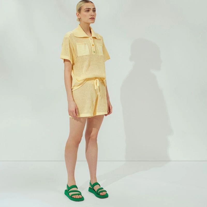 Finch Knit Shorts - Vanilla 2 Finch Knit Shorts - Vanilla - Image 2