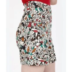 Gymnast Girls High Waisted Knit Short -Transcend Sales lgt060whivqbhmertahb