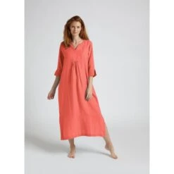 Life Style Linen Maxi Dress Apricot
