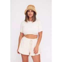 Linen Flared Cream Short -Transcend Sales linen flared short 14f51119af355e096d685bbe762429d3