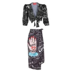 Love Forever Shirt Skirt Set