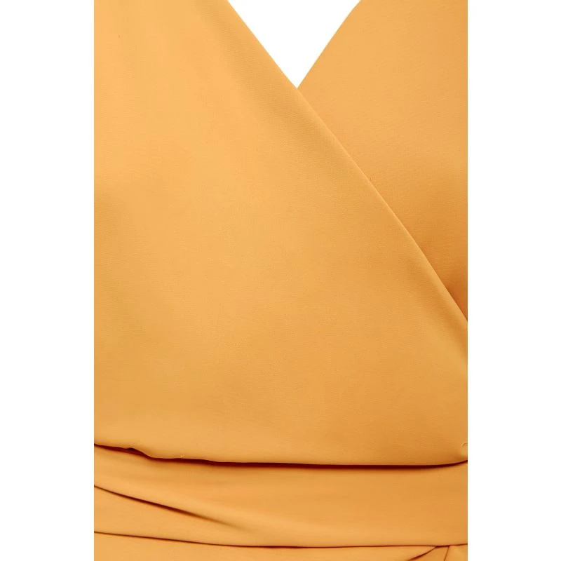 Mustard Maxi Wrap Dress 4 Mustard Maxi Wrap Dress - Image 4
