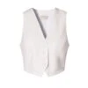 Uma Aesthetic White Vest