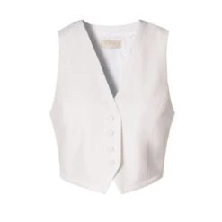 Uma Aesthetic White Vest