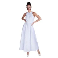 Striped Cotton Dress -Transcend Sales mxyfq0wkahdruhl3ctuk