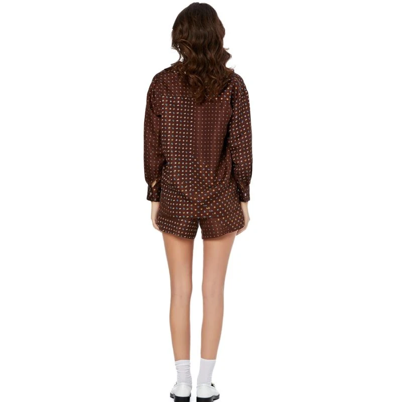 Naty Brown Silk Shirt 3 Naty Brown Silk Shirt - Image 3