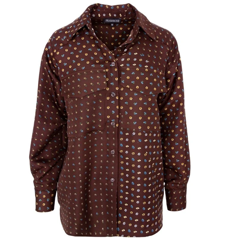 Naty Brown Silk Shirt 1 Naty Brown Silk Shirt