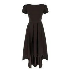 New York Classic Asymmetrical Dress With Pockets In Black