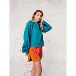 Duncan Orange Hand-Painted Shorts -Transcend Sales nr0avfidfdb8irat7ymo