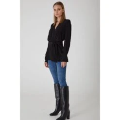 Delilah Wrap Blouse Black -Transcend Sales nrhwptd2hwvj3r0dpvpv