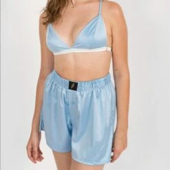 Satin Boxer Shorts - Blue -Transcend Sales nzxqfn85nltpjt3myso8
