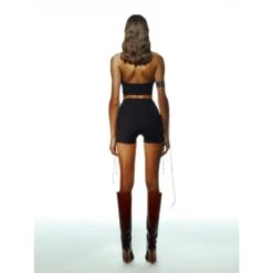 Scandalous Bandeu Lace Up Top In Black 5 Scandalous Bandeu Lace Up Top In Black -Transcend Sales obsession shorts in black 2277ce8964bd256399edd41c5399efb3