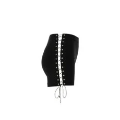 Obsession Lace Up Jersey Shorts In Black