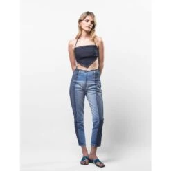 Ocean Waves Women Mom Denim Jeans -Transcend Sales ocean waves women mom jeans 43e292ad9b6f5e44c25ffe161b740903