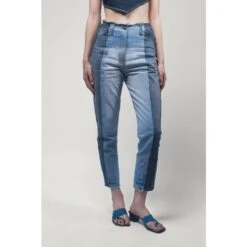 Ocean Waves Women Mom Denim Jeans -Transcend Sales ocean waves women mom jeans 5112ef7aaa7cdf4b5e82022d8434bb08