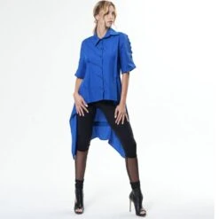 Open Back Shirt Cotton Shirt In Cobalt Blue 8 Open Back Shirt Cotton Shirt In Cobalt Blue -Transcend Sales open back shirt cotton shirt in cobalt blue b39293359efb010f2f5204ceadd11251