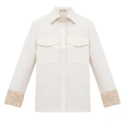 Organic Shirt With Hand Knitted Cuffs