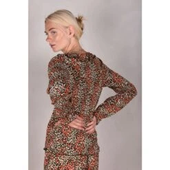 Palma - Silk/Viscose Shirt With Frill,"Bee-Drops" -Transcend Sales palma silk viscose shirt with frill bee drops bafa6d670a86c00cd168efab13538cab