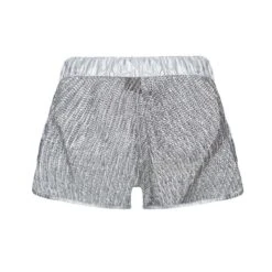 Metallized Mesh Screen Nylon Shorts Argento -Transcend Sales pbjqrmuq9ej2gyjc3gby