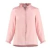 Pearl Pink Ruffle Trim Blouse