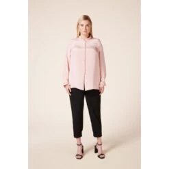 Pearl Pink Ruffle Trim Blouse -Transcend Sales pearl pink ruffle trim blouse fb54dc0562a896e1dc998ec5ed713790