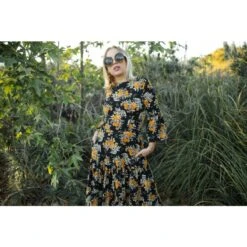 Petite Marigold Blossom 3-Tier Ruffle Dress -Transcend Sales petite marigold blossom 3 tier ruffle dress e7209a31f9c9ed0b83c3a1f460cf4470