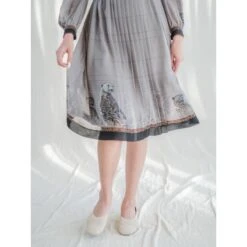 Pleated Vintage Chiffon Balloon Sleeved Button Up Dress -Transcend Sales pleated vintage chiffon balloon sleeved button up dress 38b72e92f732e8ae19036cfdf574d9de