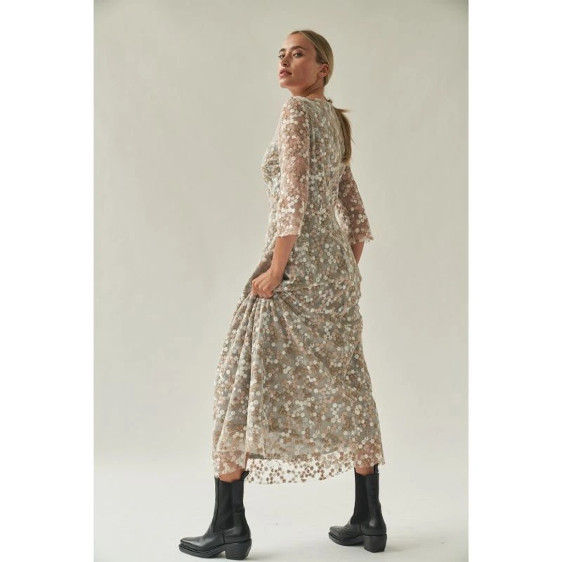 Flower Sprinkled Maxi Dress 3 Flower Sprinkled Maxi Dress - Image 3