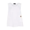 Linen Sleeveless Top - White