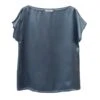Silk Boat Neckline Blouse - Grey