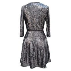 Santorini Dress In Gunmetal Sequin -Transcend Sales qsuhvexhfxmhrtgqnsrz
