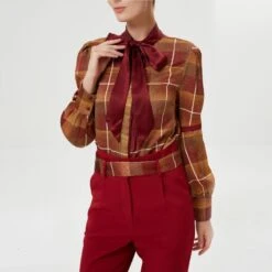 Bow-Tie Tartan Print Shirt 8 Bow-Tie Tartan Print Shirt -Transcend Sales rjftkcr2cmn977hsxtsh