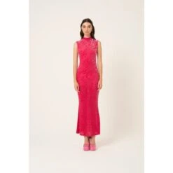 Lana Pink Fitted High Neck Dress -Transcend Sales rssqwc5ooh211kipi7pr