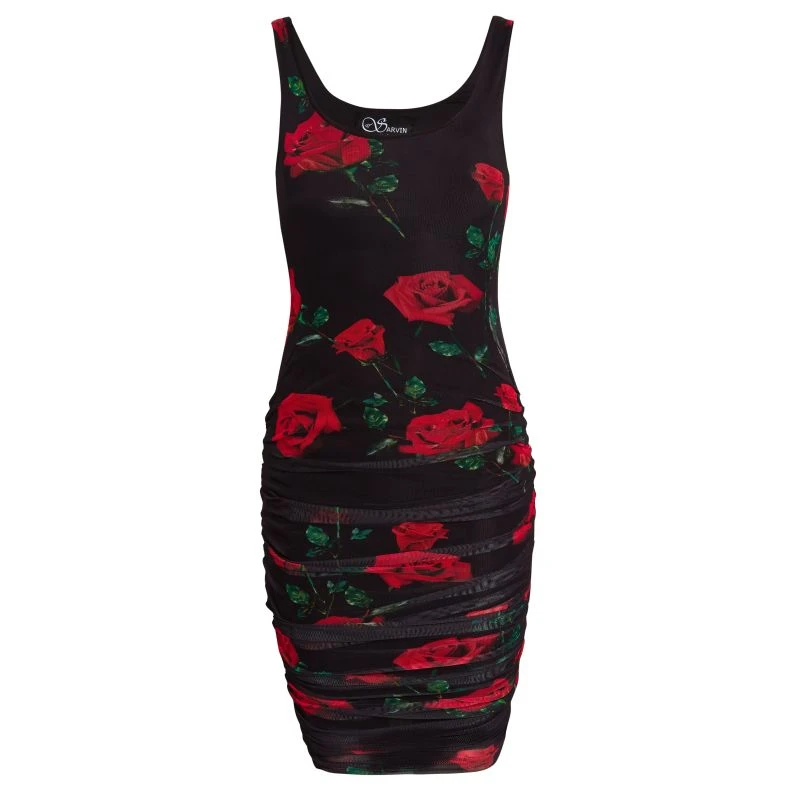 Ruched Sleeveless Bodycon Dress 1 Ruched Sleeveless Bodycon Dress