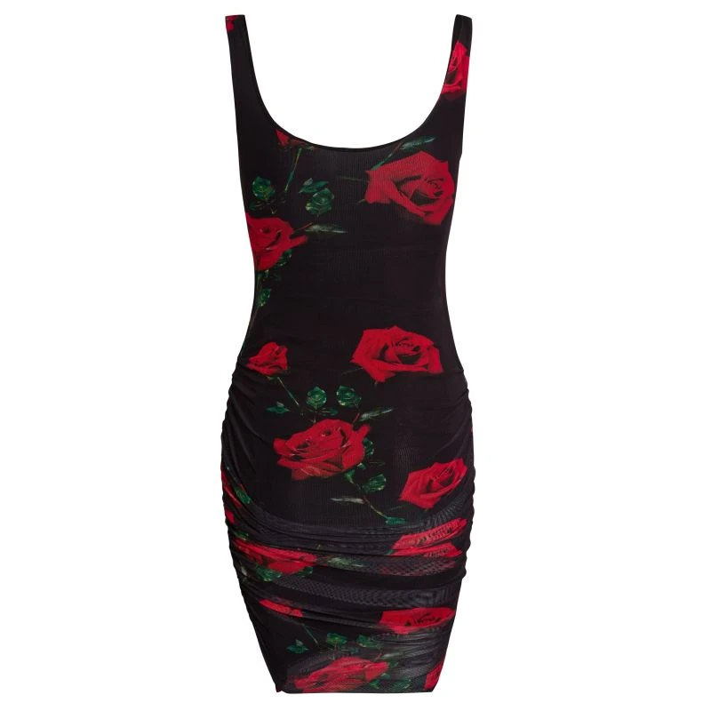 Ruched Sleeveless Bodycon Dress 4 Ruched Sleeveless Bodycon Dress - Image 4