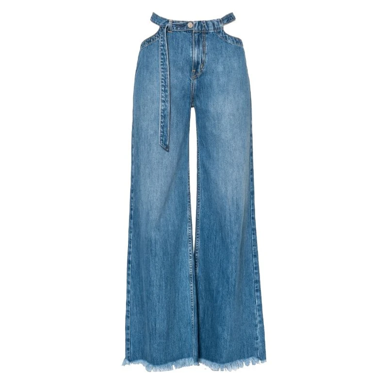 Salina High Rise Cut Out Detail Wide Leg Jeans In Tucson 1 Salina High Rise Cut Out Detail Wide Leg Jeans In Tucson