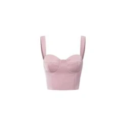 Sara Taffeta Crop Top - Pink