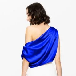 Satin Blouse Livia Blue -Transcend Sales satin blouse livia blue ed3807cdaaeeac0b4527b80df5821820