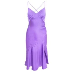 Seville Satin Midi In Purple