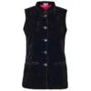 Short Silk Velvet Waistcoat In Black