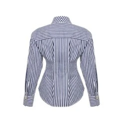 Shoulder Pad Striped Shirt -Transcend Sales shoulder pad striped shirt 3375bc475c157d679693982cf73b1911