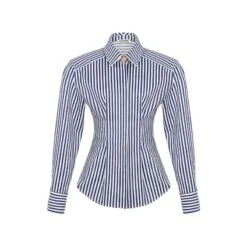 Shoulder Pad Striped Shirt