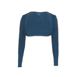 Shruglet Cropped With Long Sleeves In Khaki - Blue -Transcend Sales shruglet cropped with long sleeves in khaki f7cb21280de70bd821804c67a3abbd2c