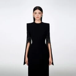 Slit-Sleeve Bodycon Dress -Transcend Sales slit sleeve bodycon dress 6bec7bea1aff2ee24ee952db0d9b1dde