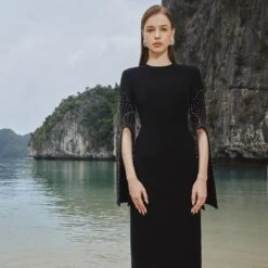 Slit-Sleeve Bodycon Dress -Transcend Sales slit sleeve bodycon dress f332a59523946e58865f4c33fe1b75cf