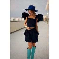 Stephan Short Navy Faille -Transcend Sales stephan short navy faille 189af05ae834a3c77b190a11d6f48fc2