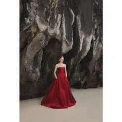 Strapless Pleated Full Dress -Transcend Sales strapless pleated full dress 23842e6098e17835a7e1e804bbe2b2a8