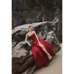 Strapless Pleated Full Dress -Transcend Sales strapless pleated full dress 9ab9d6151ff872d689523d13b2fc3952